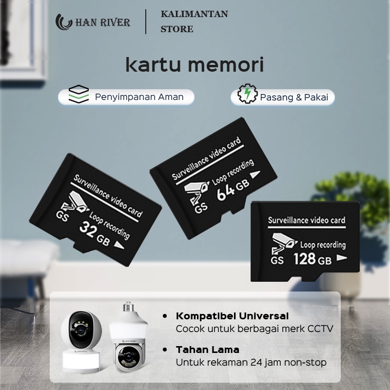 [Pengiriman dari Banjarmasin]HAN RIVER Kartu Memori Micro SD Card/Cocok untuk HP, Kamera, CCTV