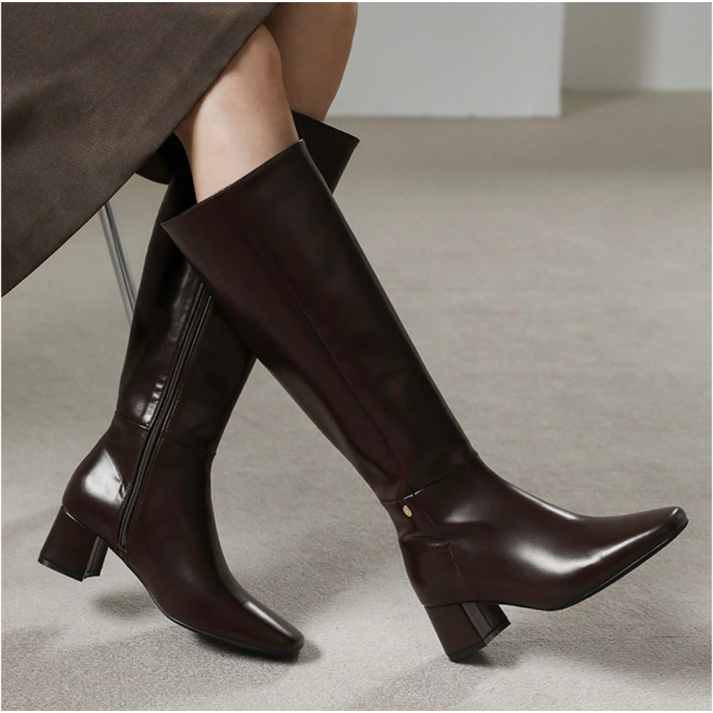 SAPPUN Elif Square Long Boots (5cm) | SAPPUN