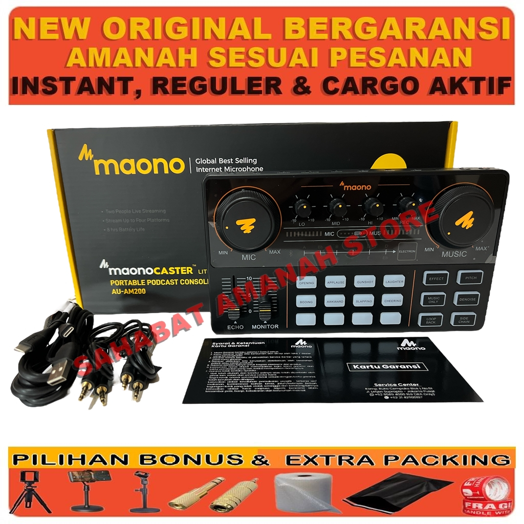 NEW ORIGINAL GARANSI 1 TAHUN MAONO AU-AM200 MAONOCASTER AM 200 Soundcard Sound Card AM-200 AU AM200