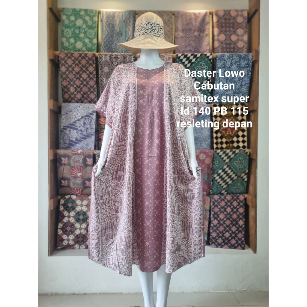 Daster Lowo CABUTAN Busui Ld 140 Pb 115 Rayon Premium Tebal Adem Nyaman Halus Handmade Jumbo Oversiz