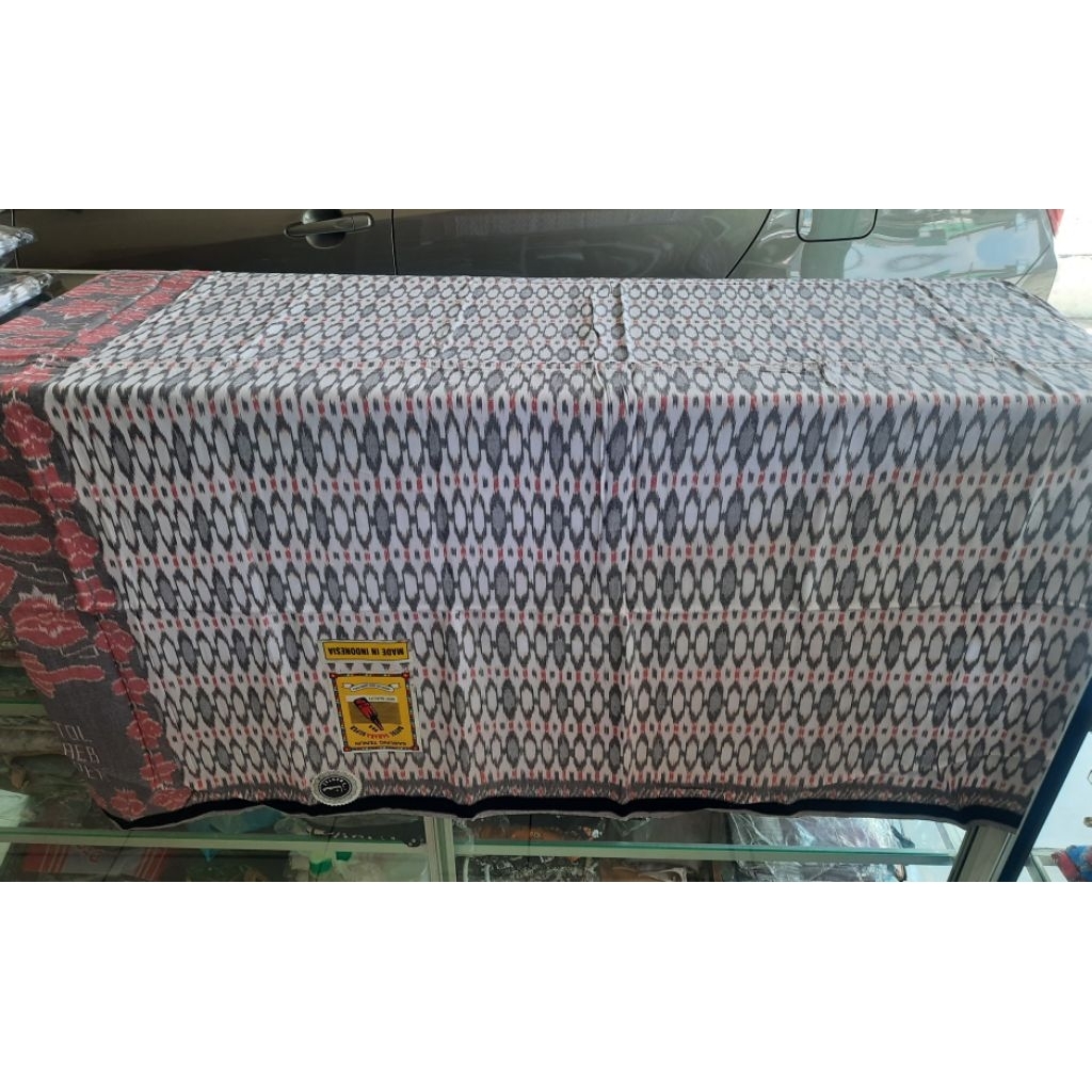 Sarung Tenun Botol Suheb Super Cap Sahara Size Jumbo Tenun ATBM Kerajinan Warna Putih Nusantara Hand