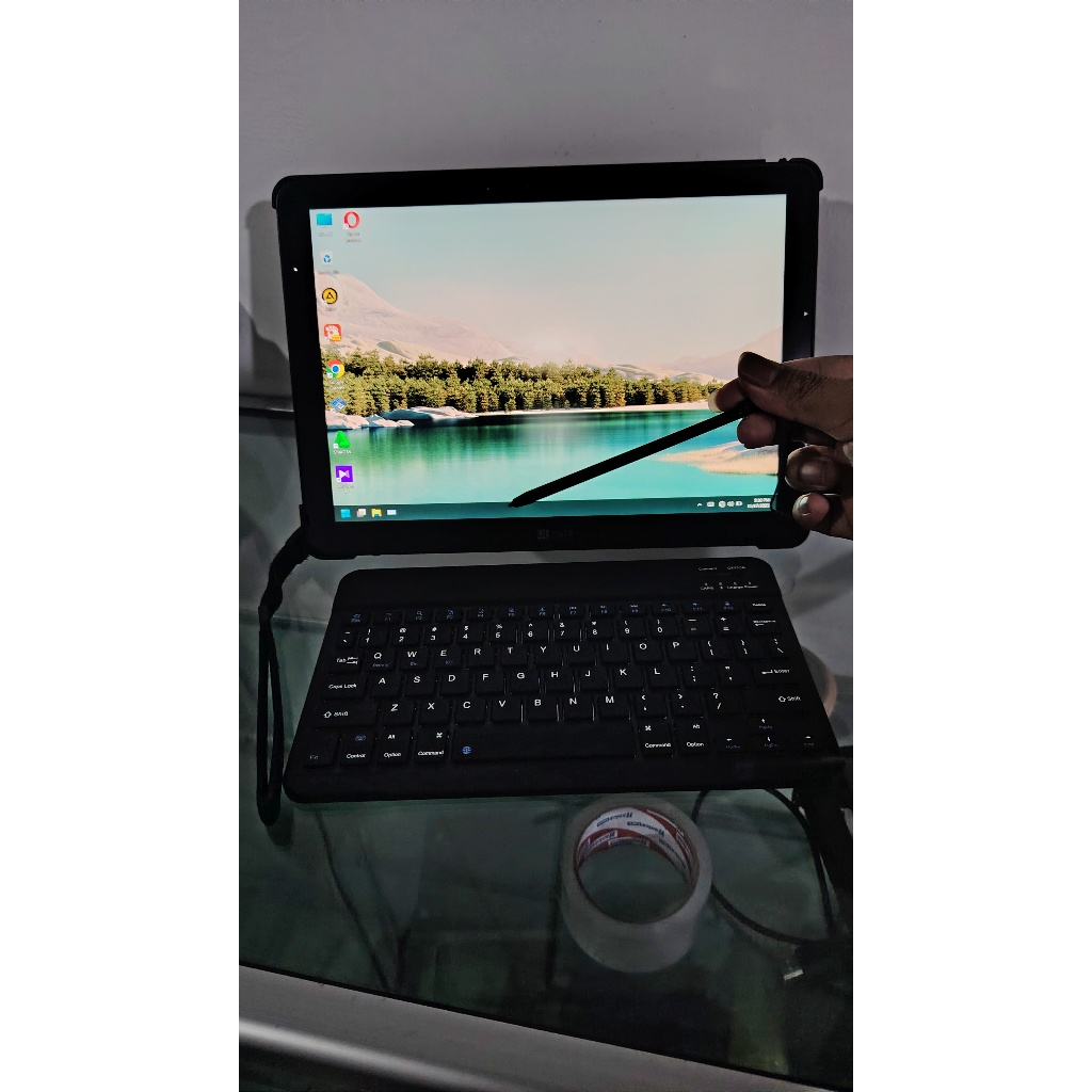 PC Komputer Portable FUJITSU TABLET Windows V727 SSD 128GB RAM 8GB ada keyboard Bluetooth Seperti la