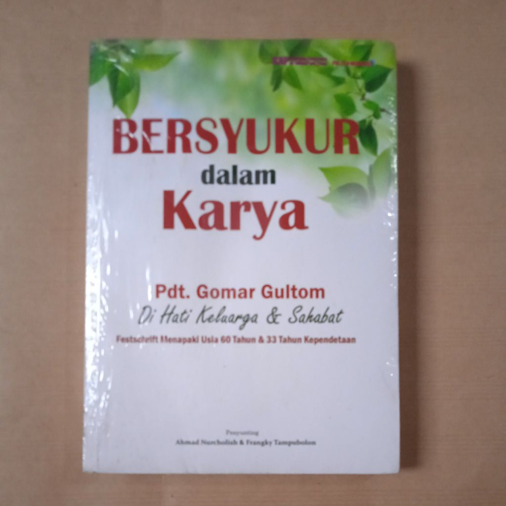 Buku Bersyukur dalam Karya by Pdt. Gomar Gultom original