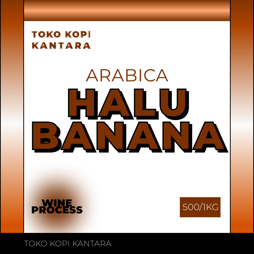 Biji Kopi Halu Banana Wine 500 Gram / 1 Kg