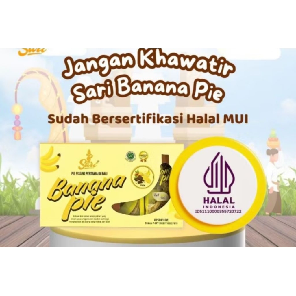 banana pie - pie pisang sari Bali - banana pie Bali sari - pie Bali - pia Bali - pia pisang free bub