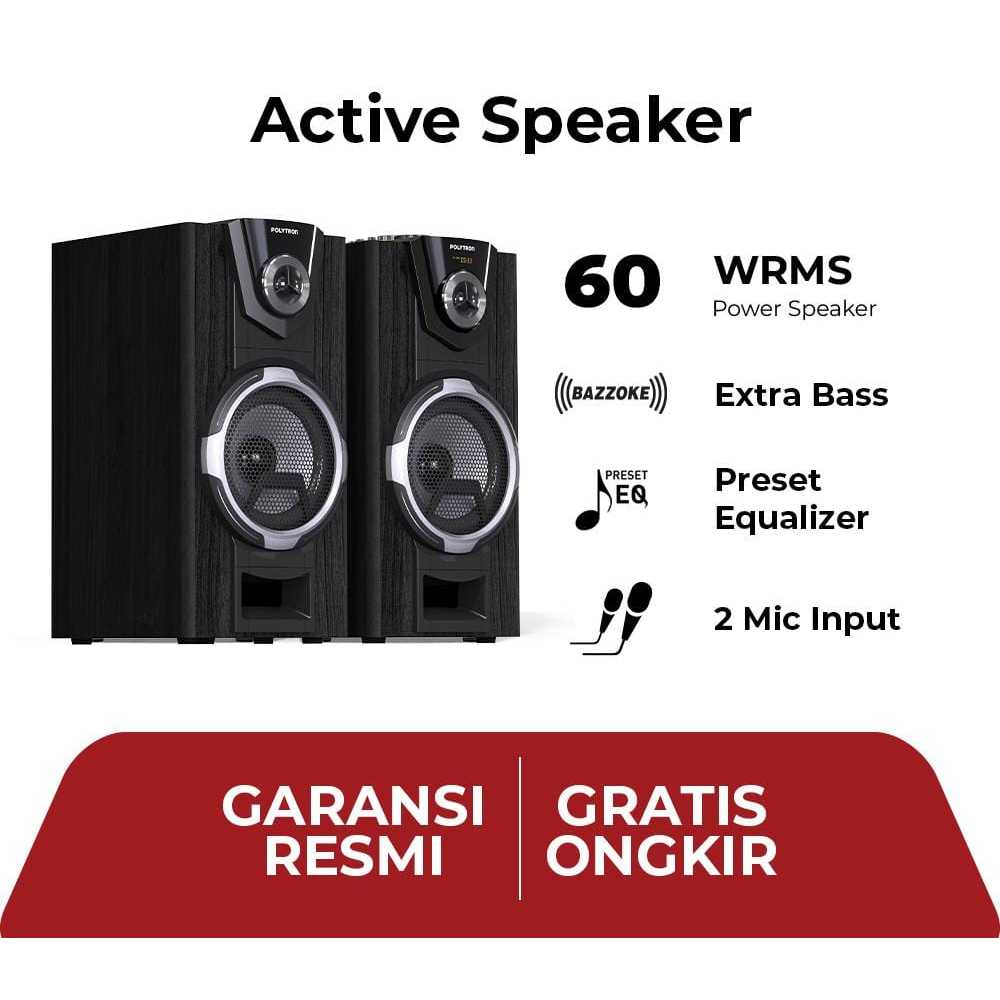 Speaker Bluetooth POLYTRON PAS 8F12 - Single Woofer 8 Inch - Polytron