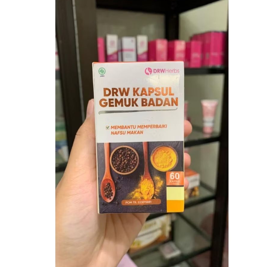 Kapsul gemuk badan DRW herbs / kapsul gemuk drw / bodymass drw