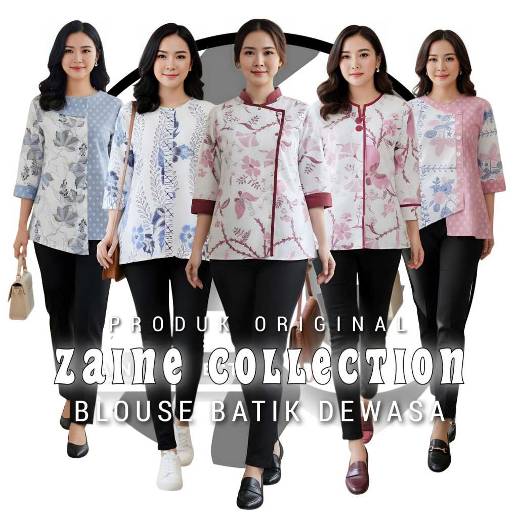 Baju Batik Wanita Modern Atasan Blouse Batik Kerja Kantor Wanita Model Terbaru