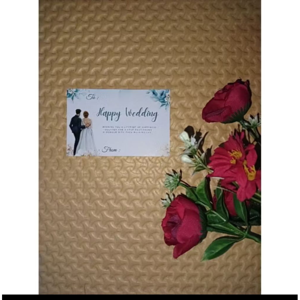 kartu ucapan happy wedding