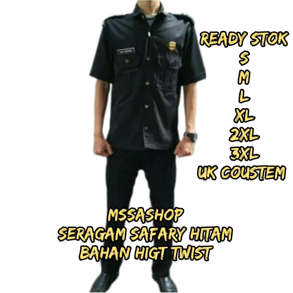 BAJU SERAGAM SAFARI SECURITY TERBARU SAFARI COKLAT SAFARI HITAM SECURITY SETELAN SAFARI SATPAM