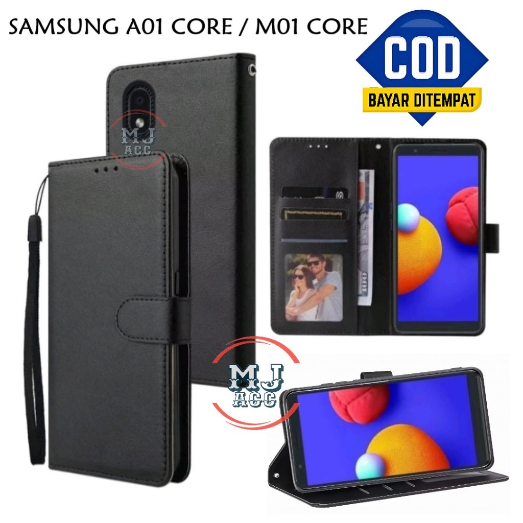 FlipCase Samsung A01 Core / Samsung M01 Core Leather Case Wallet Premium Casing Hp SAMSUNG A01 CORE 