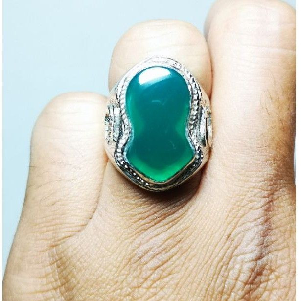 NATURAL BACAN GULAU KRISTAL RING TEROMPAH / ASLI BATU / CBA-206