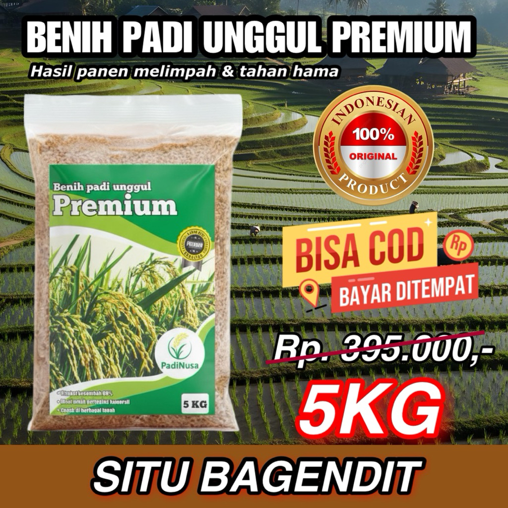 PadiNusa - Benih padi unggul premium SITU BAGENDIT 5kg anti hama original padi inbrida