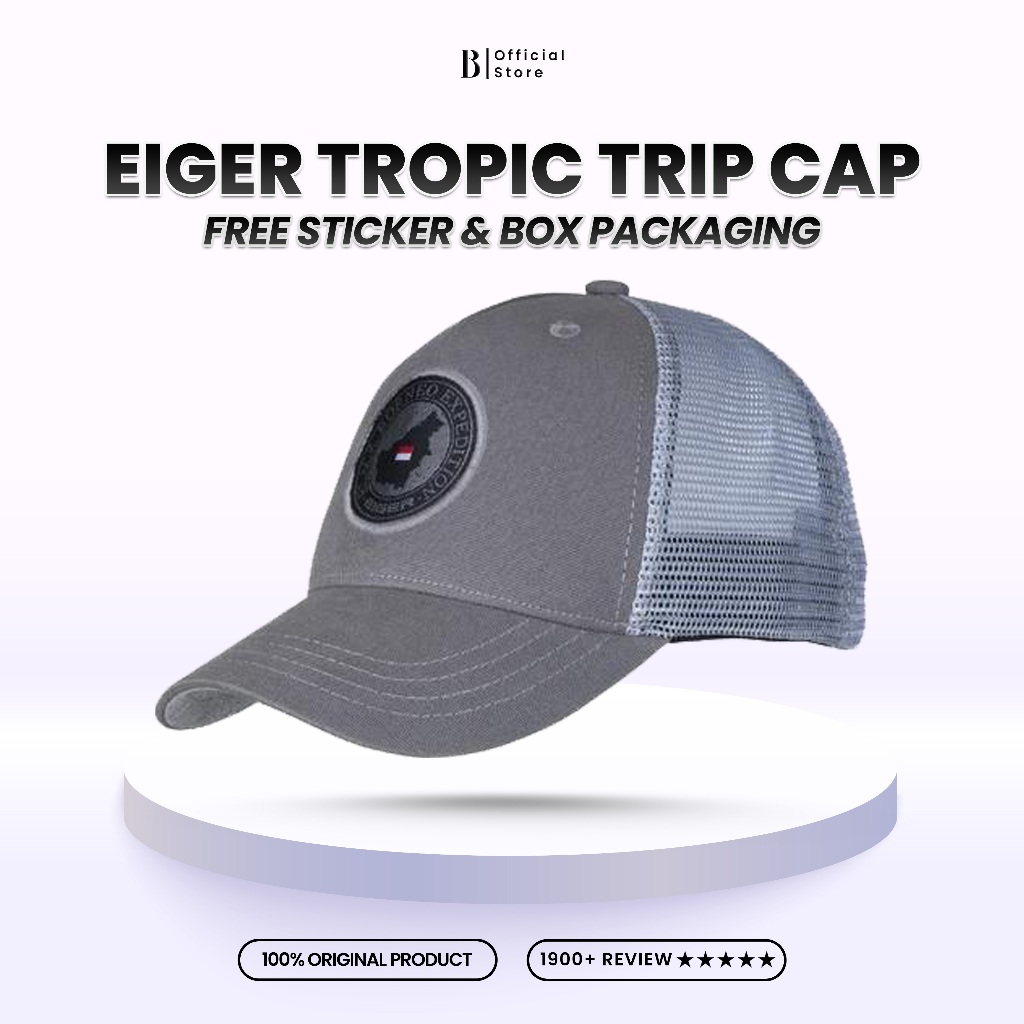 Topi EIGER Tropic Trip 1.0 Cap Grey Abu Pria Wanita