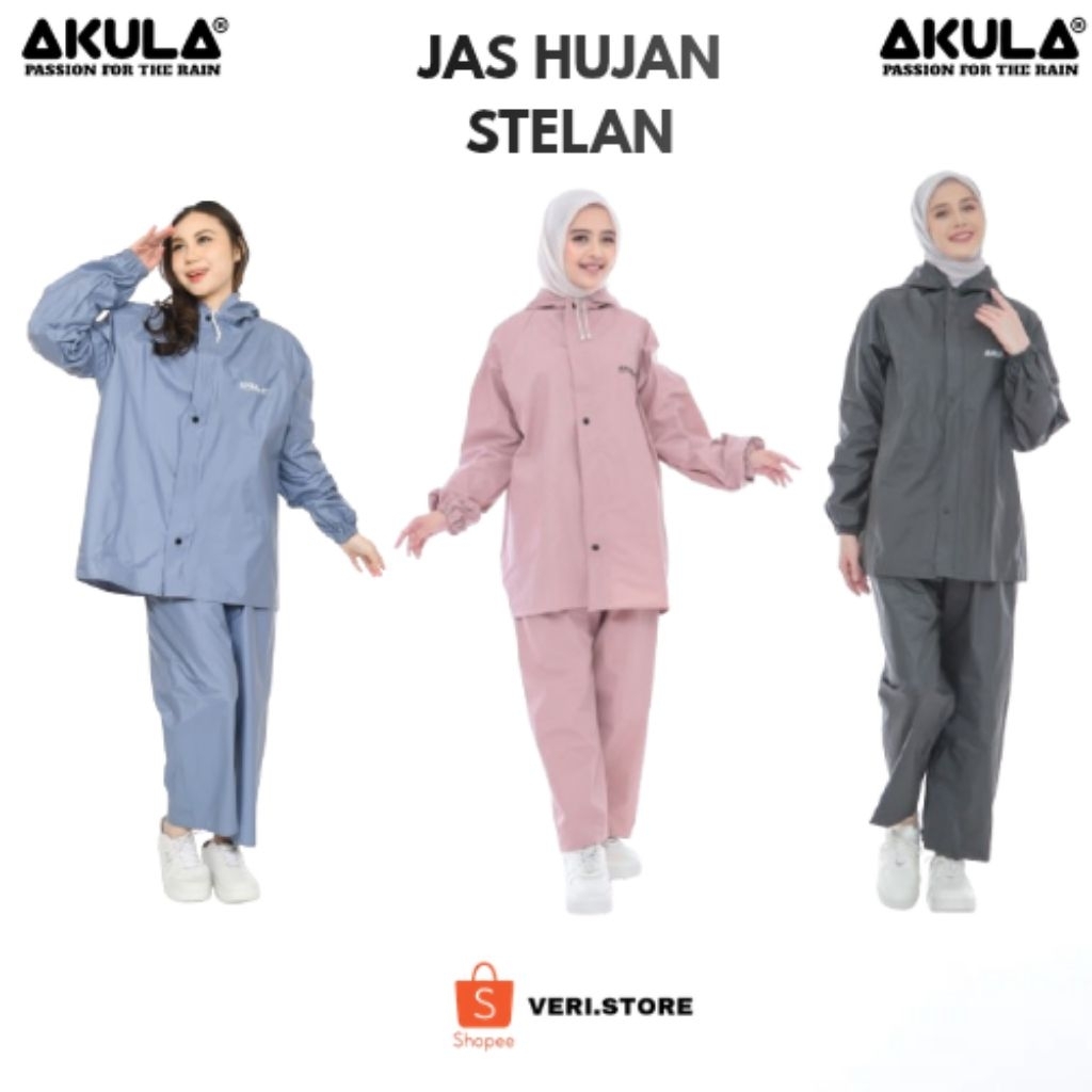 JAS HUJAN SETELAN PRIA/WANITA BAHAN PVC 0,25 BY AKULA