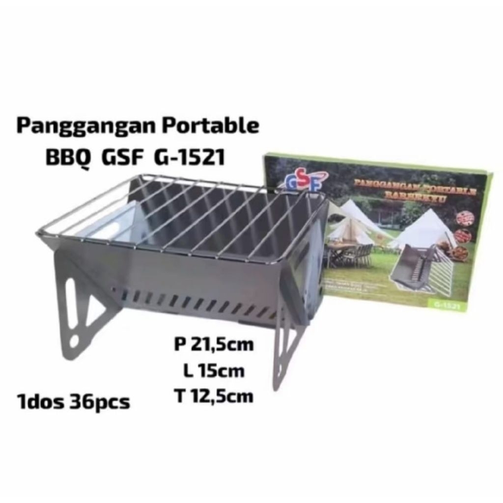 Panggangan GSF Portable  G-1521 Grill Plate BBQ Full Stainless