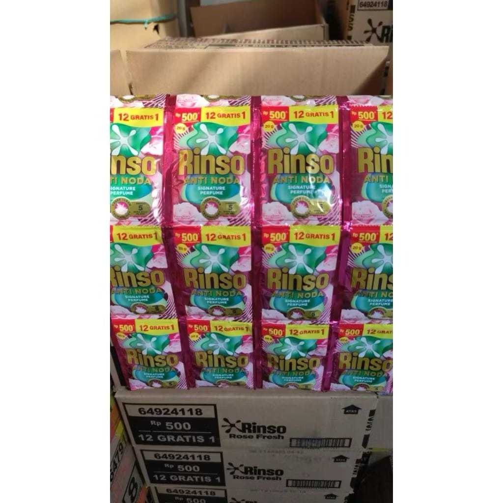PROMO 52 PCS RINSO CAIR 500 an 20ML HARGA GROSIR MURAH Detergent Cair sachet