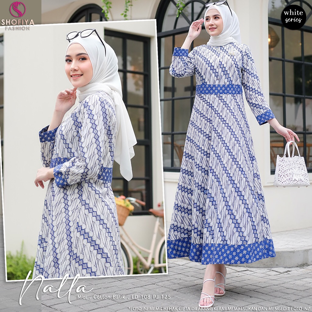 GAMIS DRESS BATIK NALLA ORIGINAL BY SHOFIYA