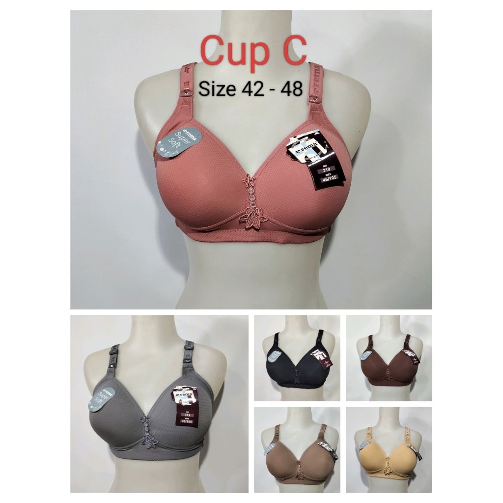 BH Cup C 319/ 513 Size 42 - 48 pakai Spons Tanpa kawat BRA Remaja dewasa Pakaian dalam wanita