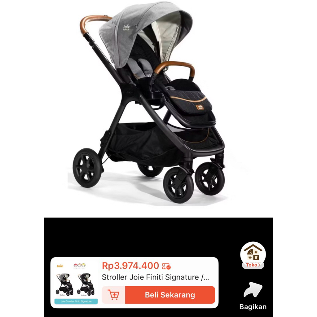 Preloved Stroller Joie Finiti Signature (warna carbon)
