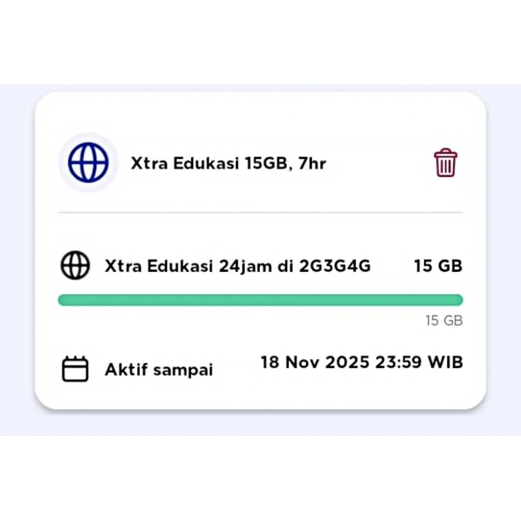 WEST VPN STORE | PAKET XL EDUKASI 7 HARI 15GB TANPA OTP [RESMI] | Kuota injek | Kuota Termurah