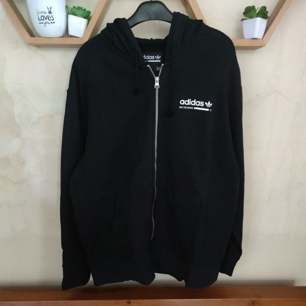 Zip Hoodie Adidas Back Print