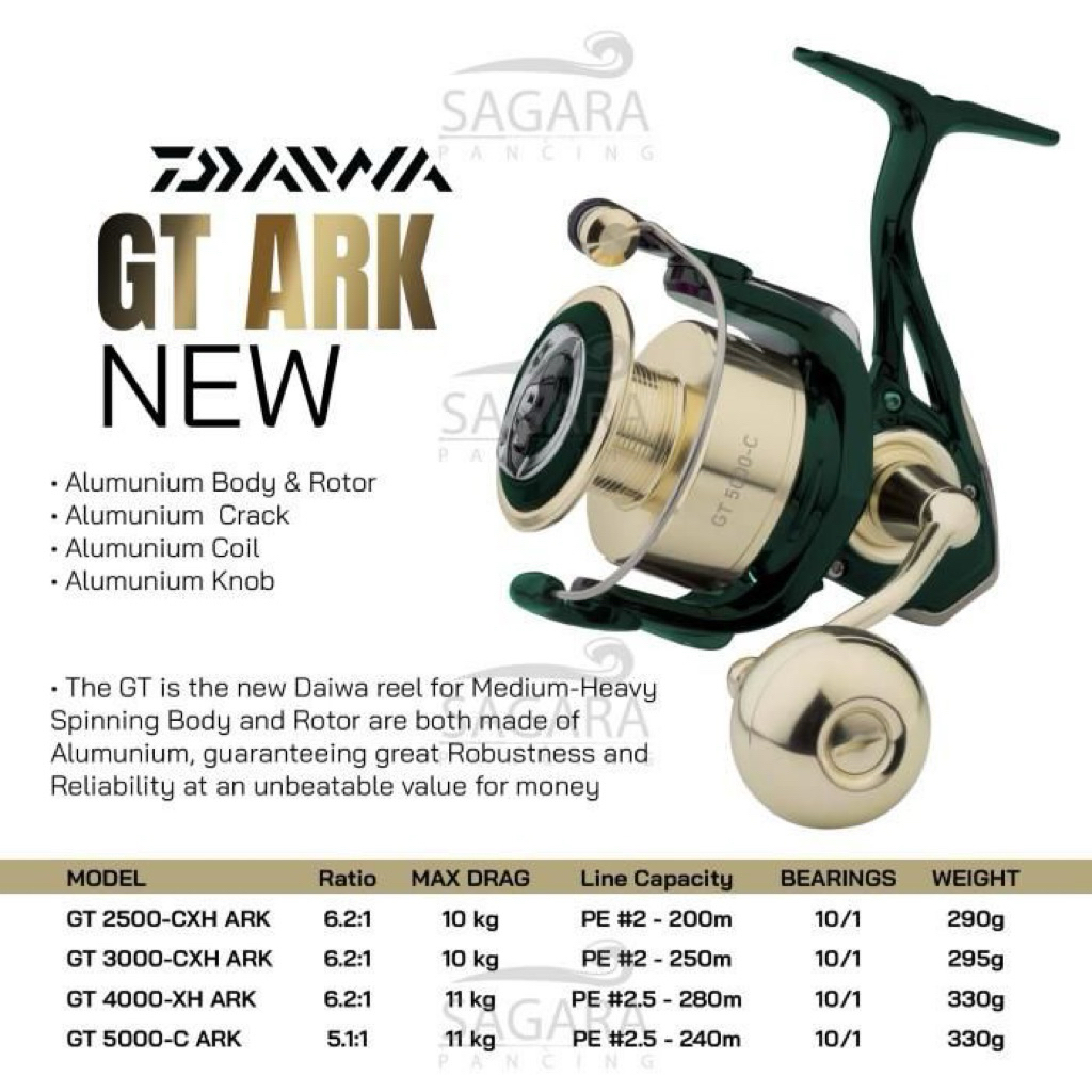 Reel Pancing GT Daiwa GT 5000-C ARK Full Metal Body