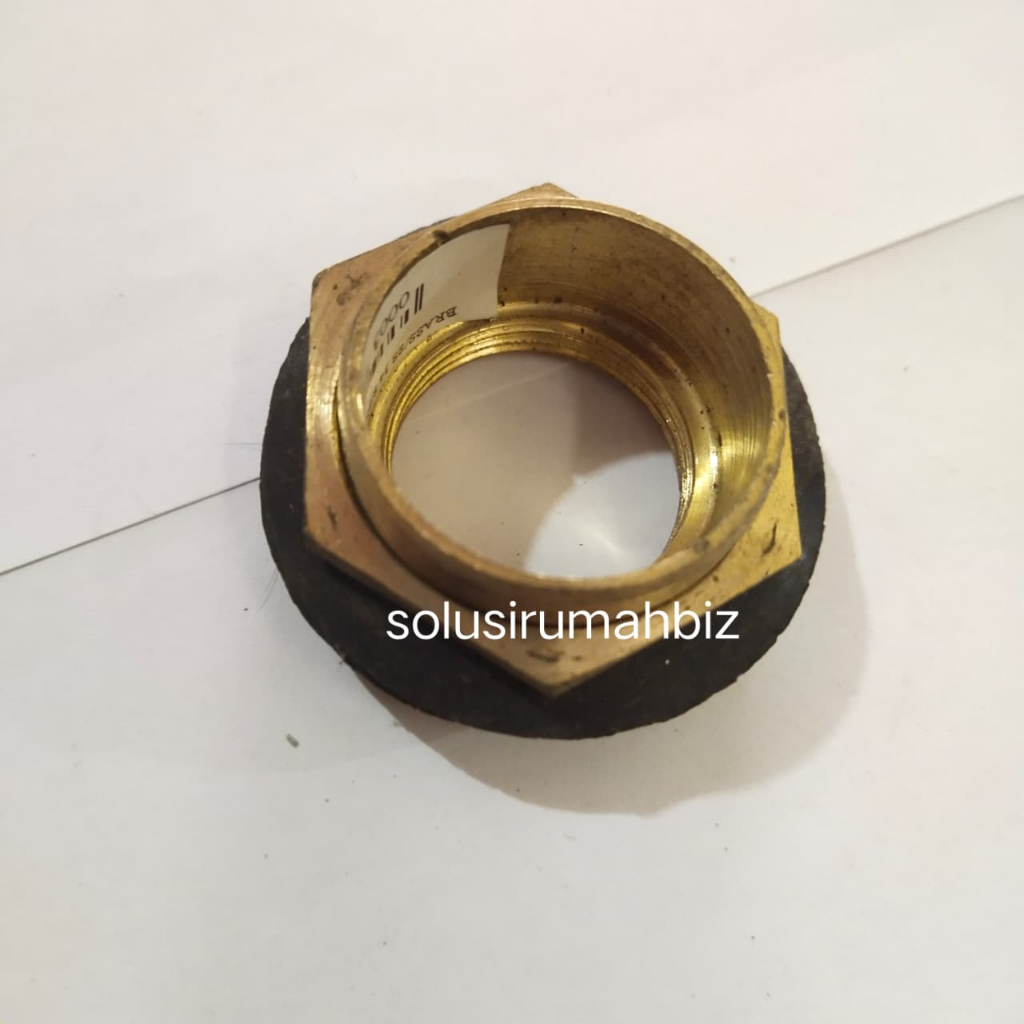 Nepel Fitting Kuningan Drat Tandon 1 inch Mur Drat Kuningan Tangki 1"