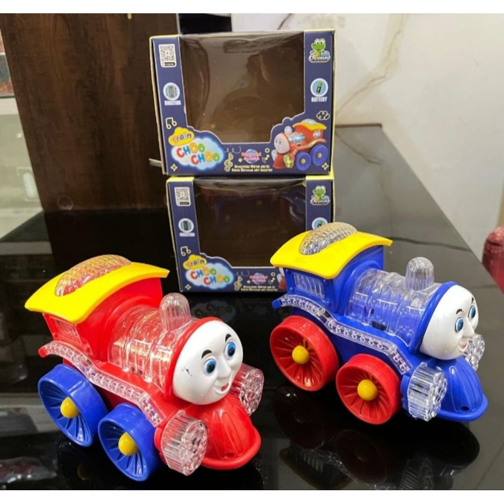Mainan Kereta Thomas Loco Dengan Lampu Dan Musik