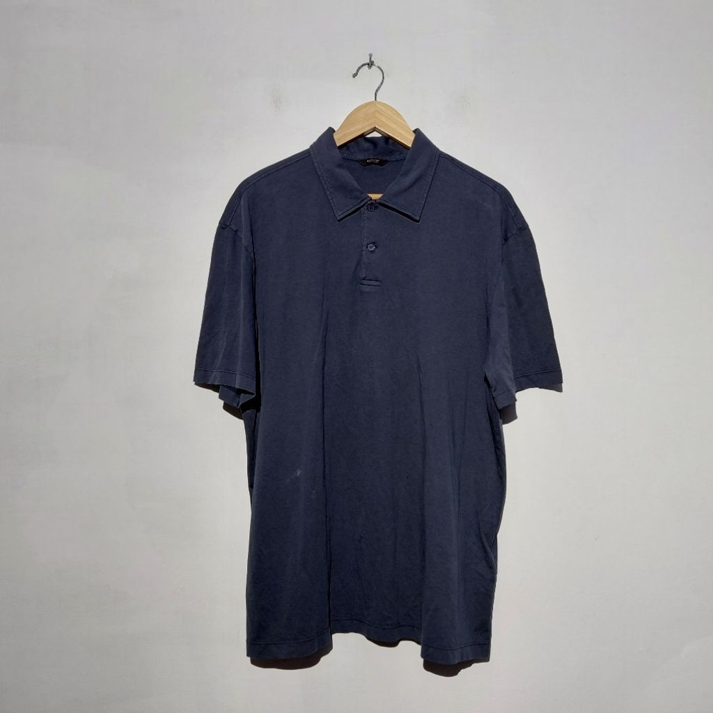 MASSIMO DUTTI KAOS POLO CASUAL NAVY BARU ASLI ORIGINAL
