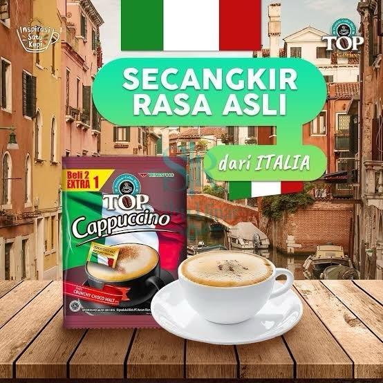 Kopi Instan Top Kopi Cappuccino Renceng isi 15 Pcs / Top Coffee Cappuccino 15 x 25 gr / Top Kopi Cap