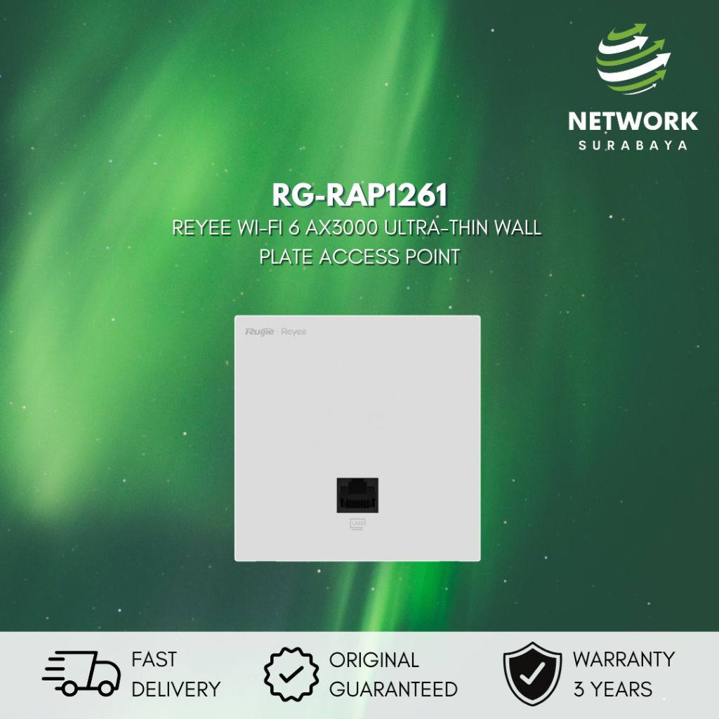 RUIJIE REYEE RG-RAP1261 - Wi-Fi 6 AX3000 Ultra-Thin Wall Plate Access Point