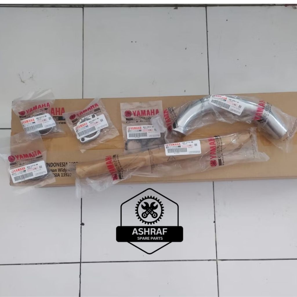 Knalpot Full Set Knalpot Set Komplit RX King RXS RX K RX Spesial ( 7 Bagian) Original Yamaha Genuine