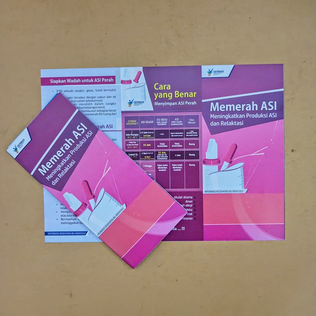 Leaflet/Brosur Cara Memerah ASI - Leaflet Cara Menyimpan ASI, - Brosur ASI EKSKLUSIF