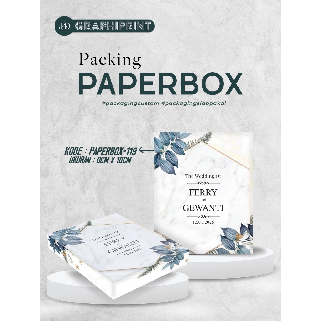 Packaging Souvenir Card Holder Aesthetic Paper Box | Kemasan Souvenir Dompet Kartu  Custom