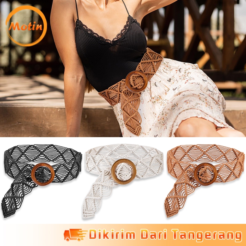 Ikat Pinggang Waist Bohemian Ikat Pinggang Rajut Wanita  Sabuk Wanita Etnik
