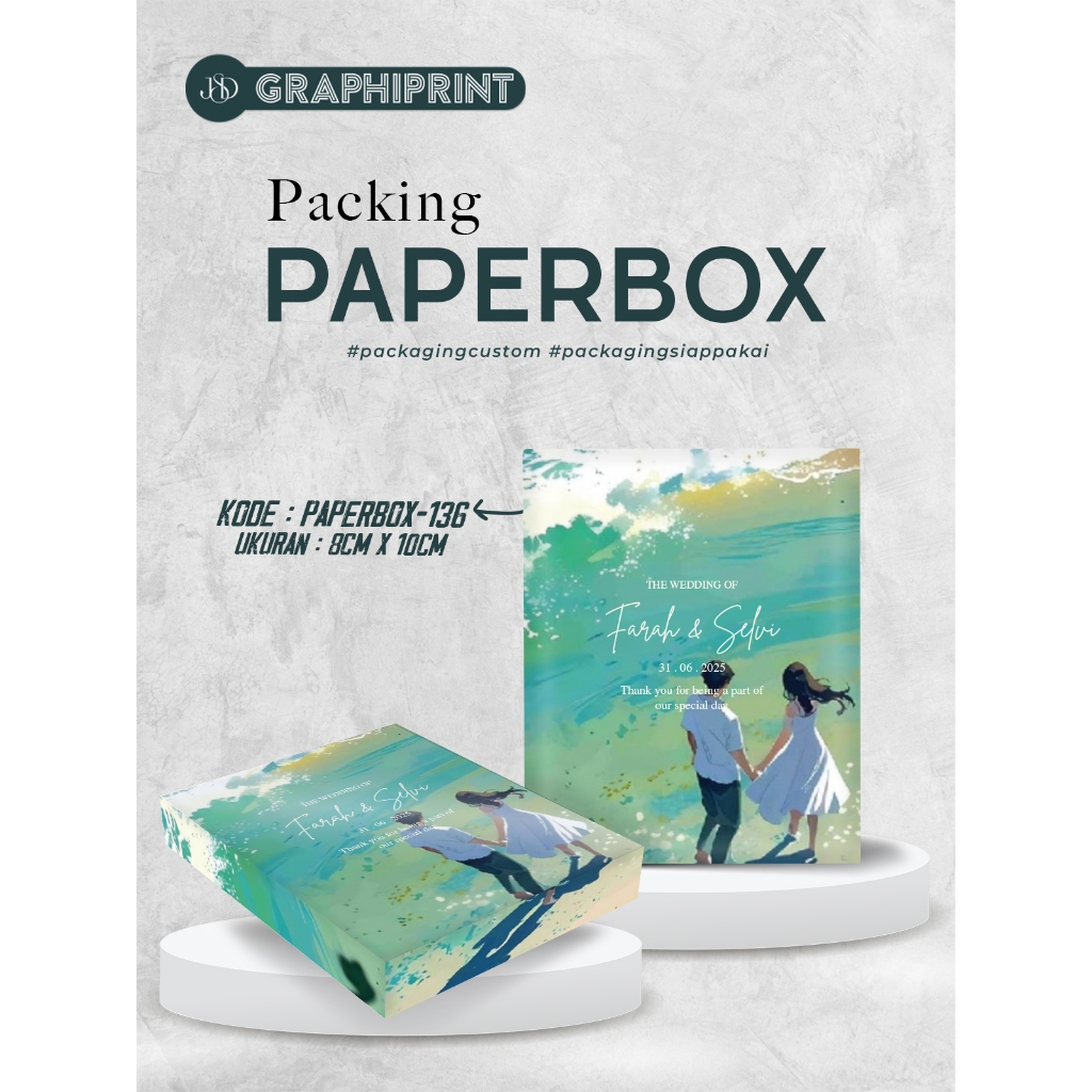 Packaging Souvenir Card Holder Aesthetic Paper Box | Kemasan Souvenir Dompet Kartu  Custom