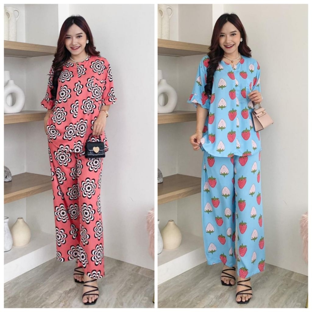 Mona Set Pajamas by HD.id Dailywear Piyama Jumbo