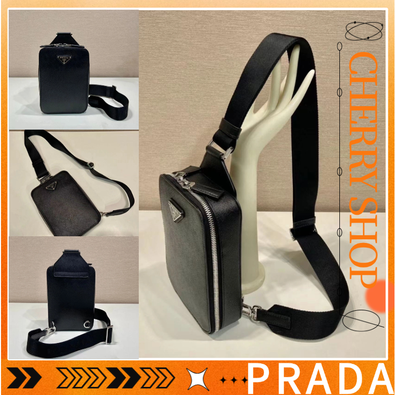 PRADA Prada Brique Saffiano leather handbag / Tas tangan kulit Prada Brique Saffiano