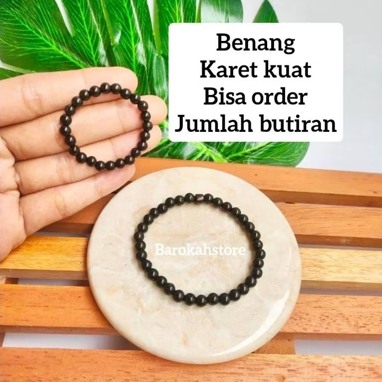 Gelang benang karet merica kokka hitam bisa pesan jumlah butiran kaukah quality asli premium