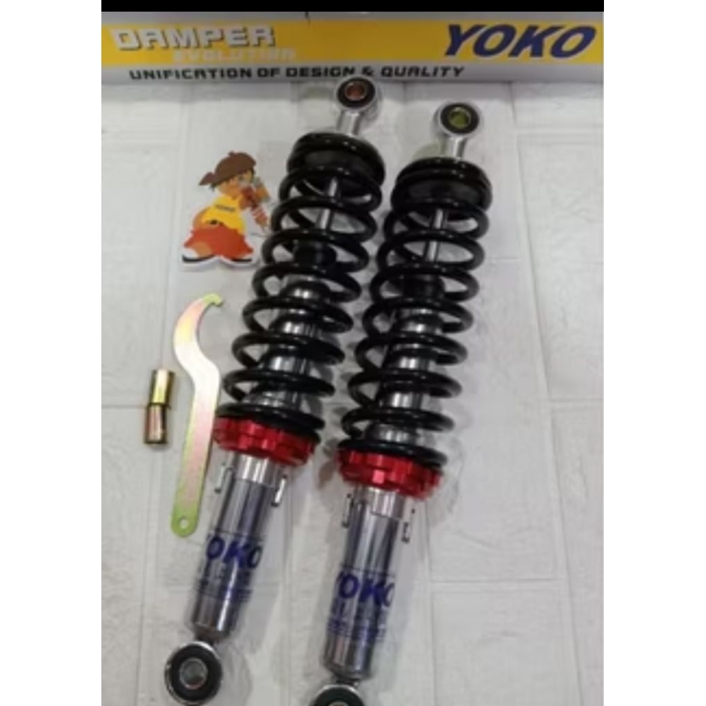 Shockbreaker Shock Belakang ukuran 340 mm, Motor Honda, Revo, Supra, Kharisma, Blade, Smash,,DII Mer