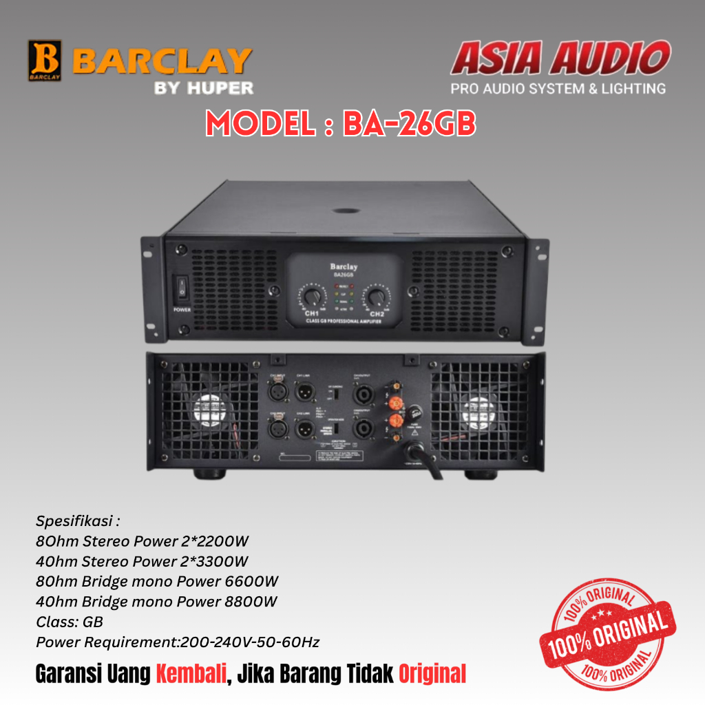POWER BARCLAY BA-26GB ORIGINAL