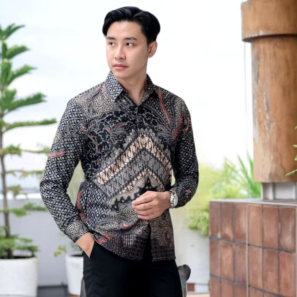 KEMEJA BATIK KATUN REGULER MOTIF WISANGGENI LAPIS FURING BATIK ANAK MUDA