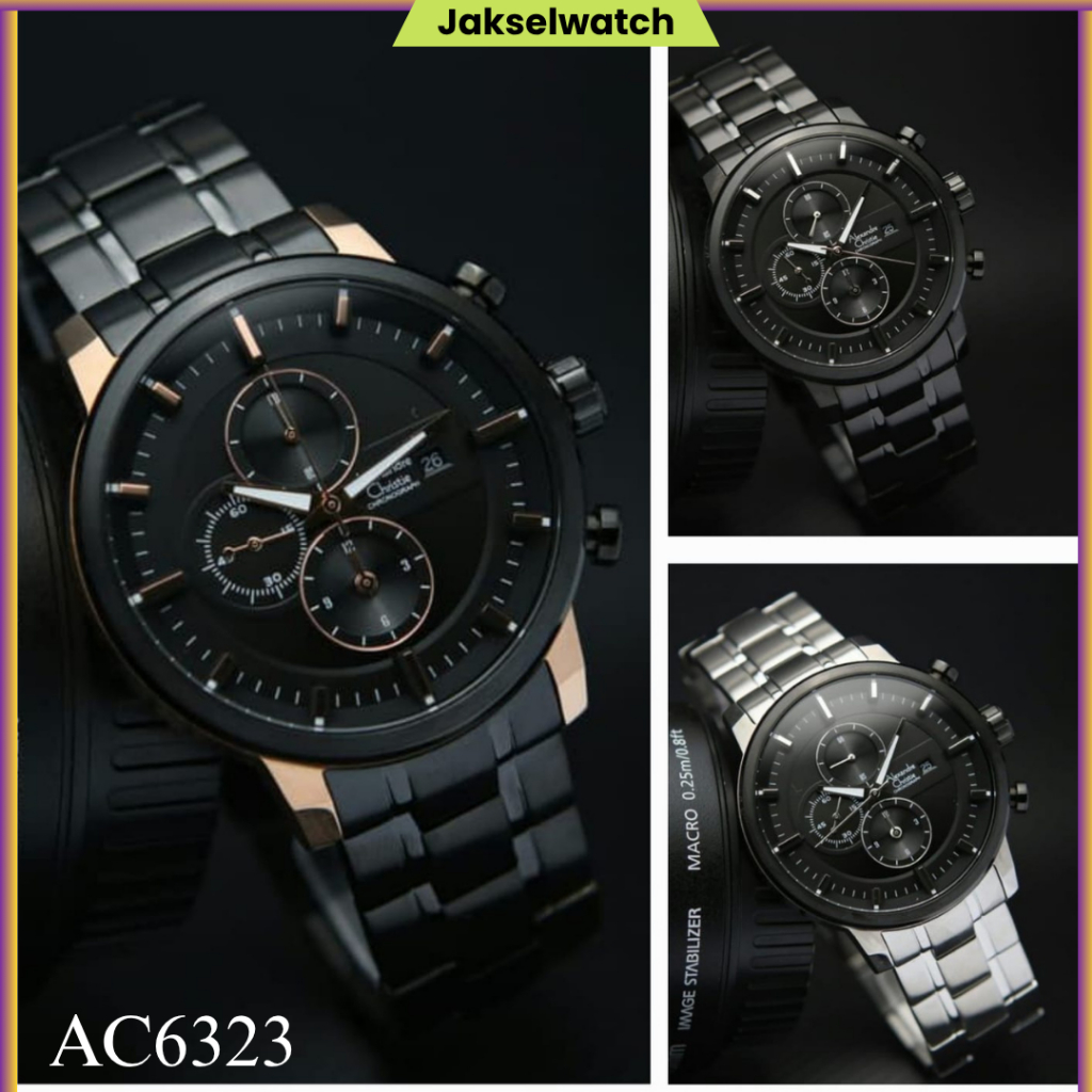 ORIGINAL Jam Tangan Pria Alexandre Christie Rantai AC6323 AC 6323 Garansi Resmi