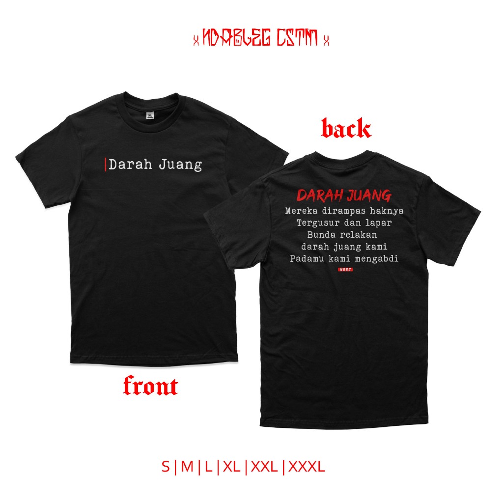 kaos darah juang tshirt darah juang combed 24s