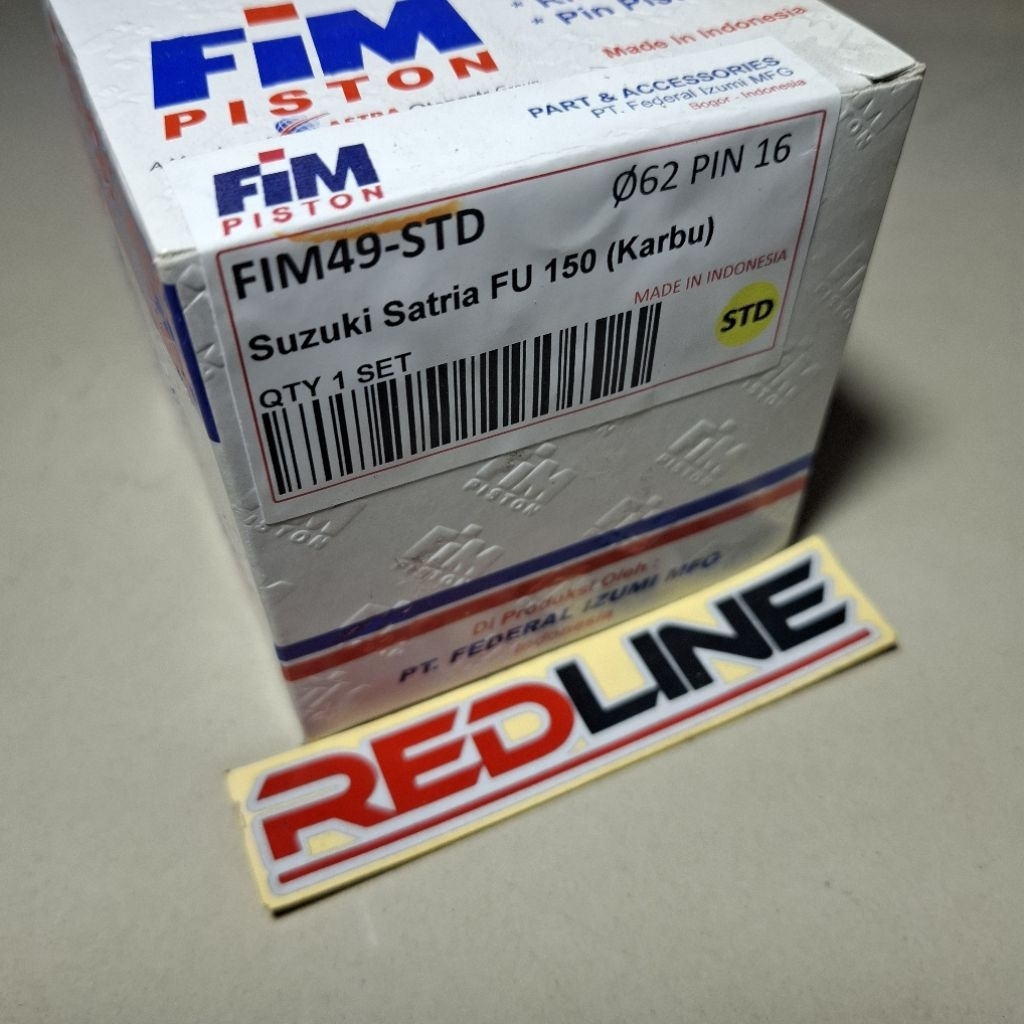 REDLINE- PISTON KIT SEHER RING SEHER SATRIA FU 150 FIM IZUMI REDLINE