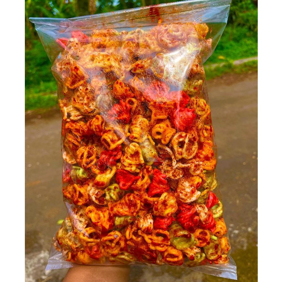 KERUPUK KEONG RACUN VIRAL PEDAS 500gr - Snack Food Cemilan Krupuk