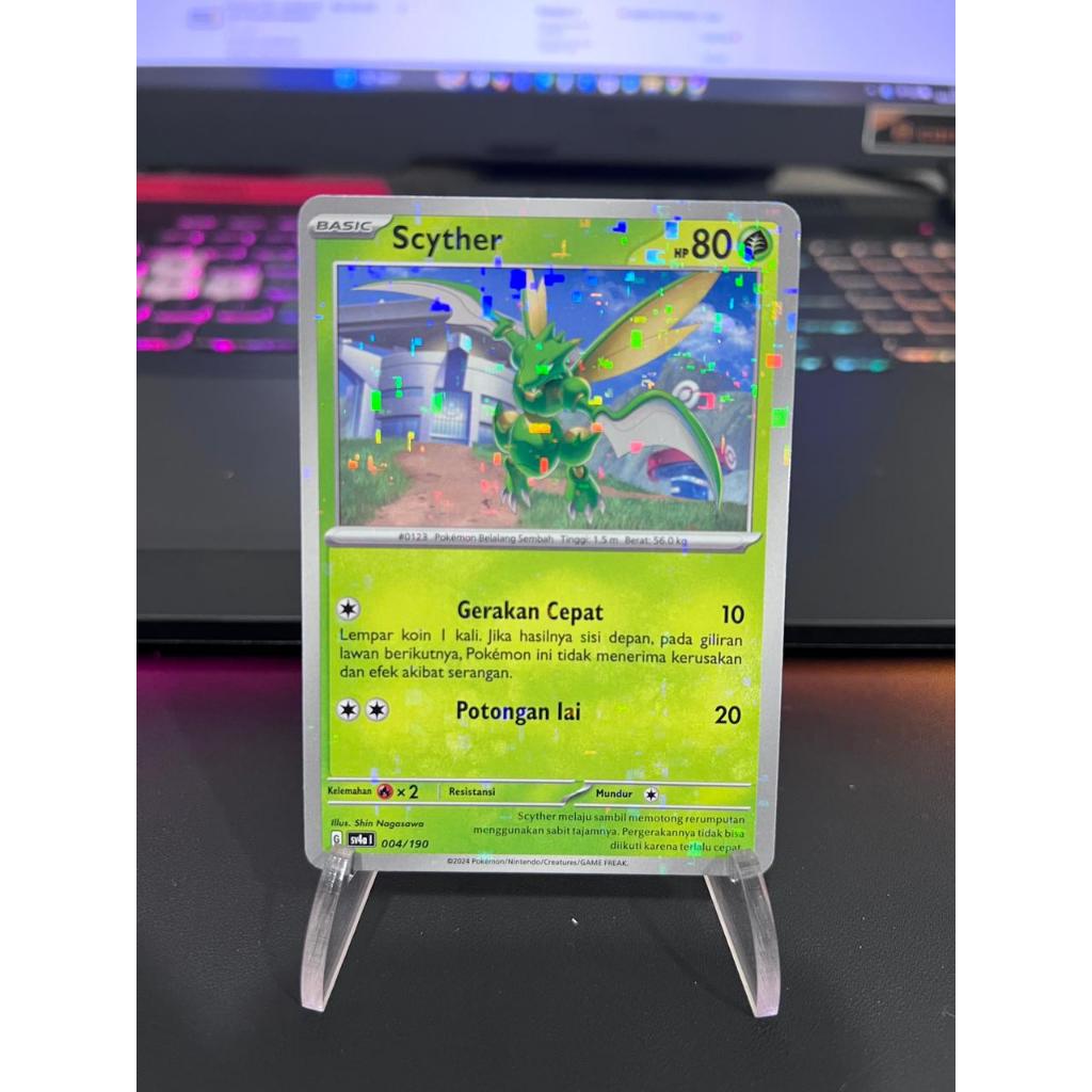 Pokemon TCG Indonesia SV4a Scyther Holo 004/190 Single