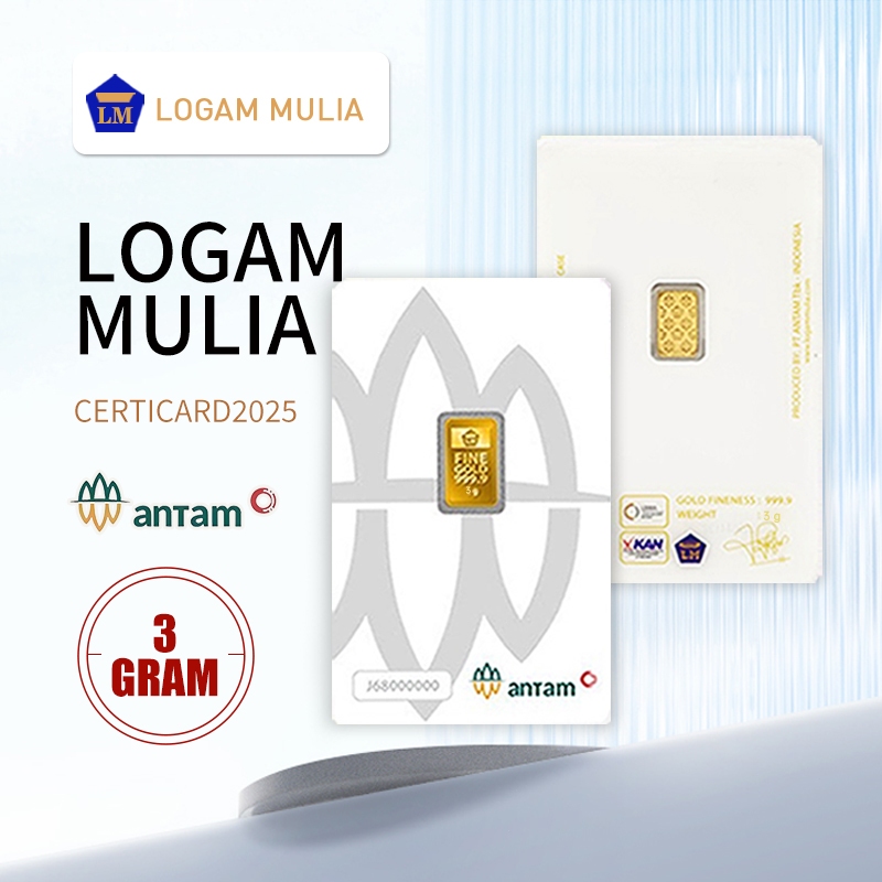 ANTAM Logam Mulia Emas Batangan Murni Gold Bar 24k 3 Gram