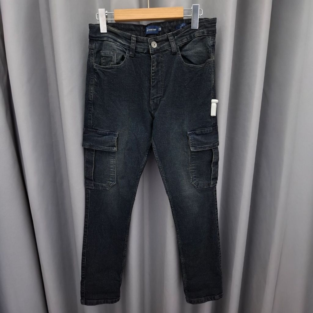 3Second Celana Panjang Pria Cargo Denim Pants Slim Fit Skiny Ascent Original 030325